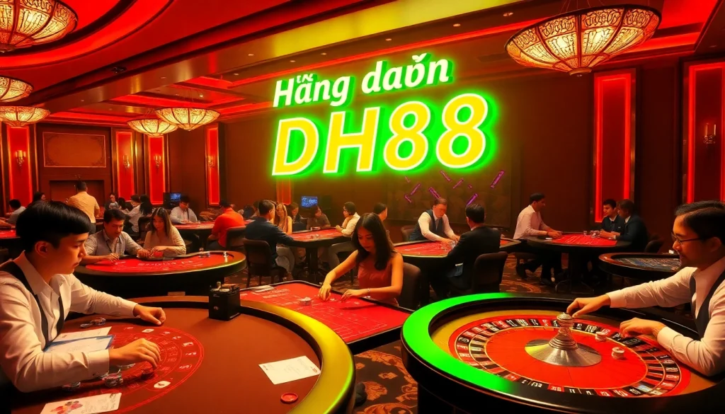 Experience Hướng dẫn DH88 with vibrant casino tables and thrilling gaming action.