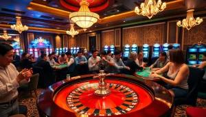 TT88 strategy gamblers engaged in a high-stakes casino environment.