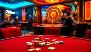 Experience the thrill of 789bet with vibrant poker and roulette at a luxurious casino.