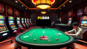 Experience the thrill of gambling on the trang chủ pub88 platform with vibrant slots, poker tables, and engaging digital interfaces.