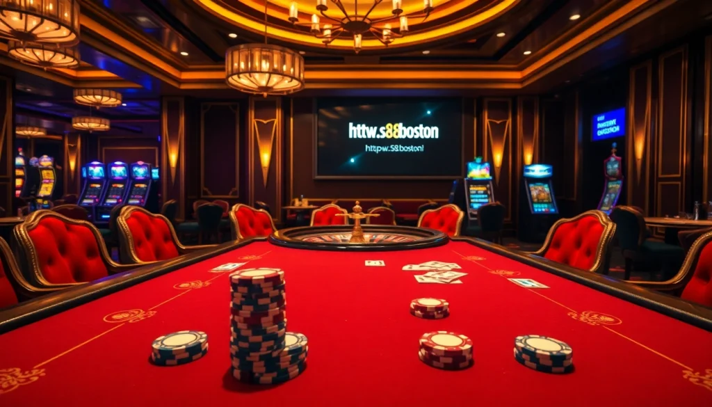 Engage in thrilling gambling at https://s8.boston/ with an exciting poker game and vibrant casino atmosphere.