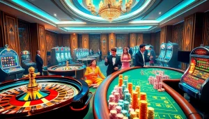 Excited gamblers playing at casino tables showcasing offerings from https://xx88tv.com/ for thrilling wagering experiences.