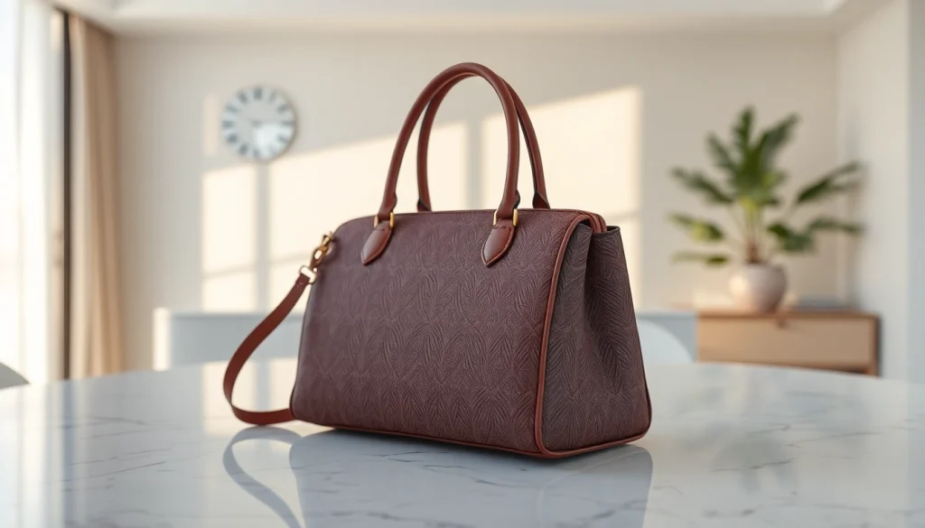 레플리카 명품 가방이 고급스럽게 전시된 모습