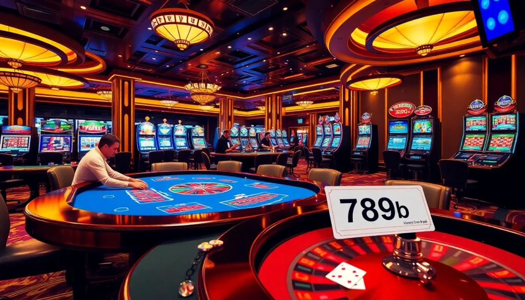 Players enjoying a thrilling poker game while experiencing luxury gaming in a vibrant casino setting with 789b themes.