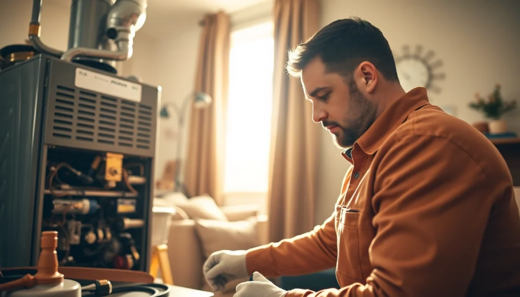 Expert performing furnace repair Mt Kisco for residential heating system.