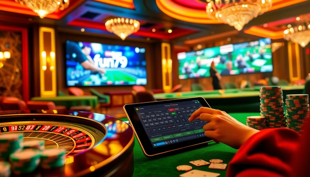 Experience thrilling gameplay with the fun79 app, featuring vibrant casino elements and exciting betting opportunities.