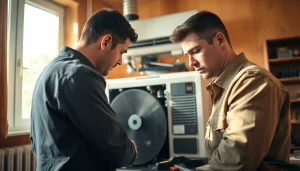 HVAC technician performing heating repair in Patterson, NY, showcasing skill and professionalism.