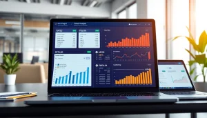 View of https://m.check-rates.com showing interactive rate comparisons in a sleek office.