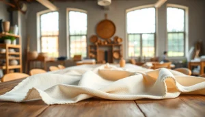 Bekijk uni katoen stof; 100% natuurlijk katoen met rijke textuur en natuurlijke kleuren.