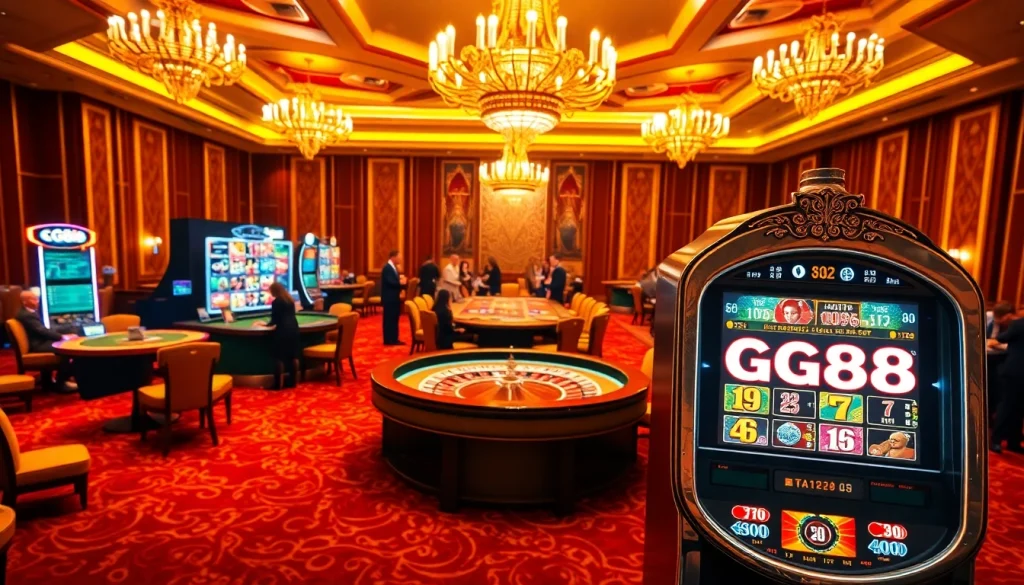 Experience thrilling gameplay at GG88 with exciting roulette and poker action in a luxurious casino.
