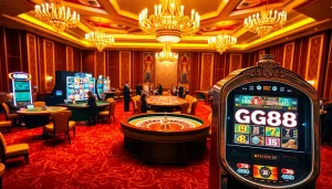 Experience thrilling gameplay at GG88 with exciting roulette and poker action in a luxurious casino.