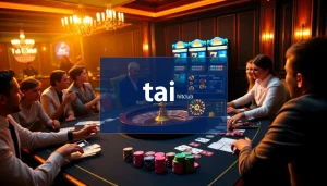 Experience tai hitclub excitement at a luxurious casino table with vibrant poker chips and cards.