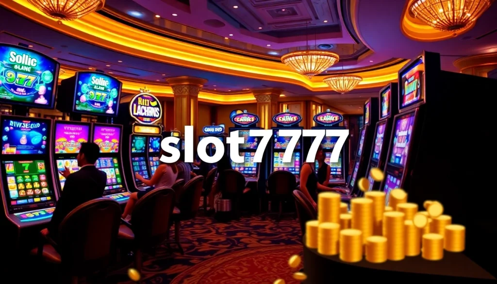 Play winning slots at slot777 with vibrant machines in an exciting casino setting.