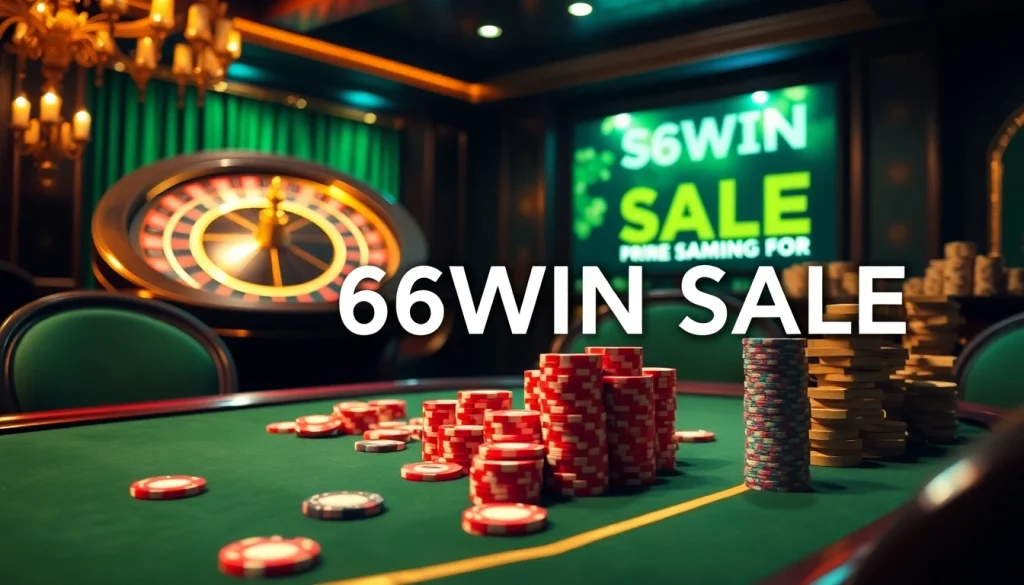 Experience the thrill of gambling at 56WIN SALE with vibrant poker tables and exciting casino elements.