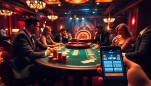 Experience the thrill of gambling with the app okfun showcasing vibrant casino gameplay.