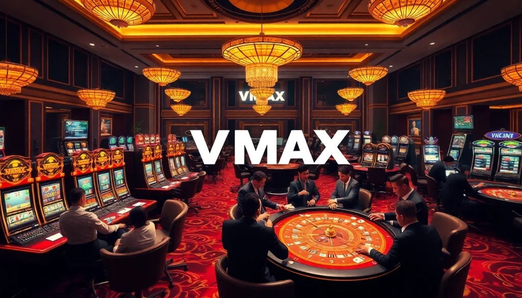Engaging in thrilling games at nhà cái vmax's premier online casino, featuring poker and slot machines.