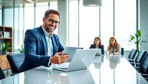 Provide IT services for law firms through expert consultation in a modern office.