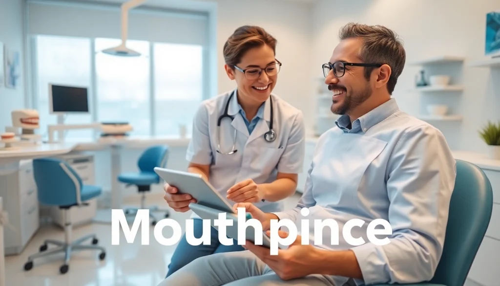 Recommended mouthpiece orthodontics showcasing a dental professional's expertise in a modern clinic.
