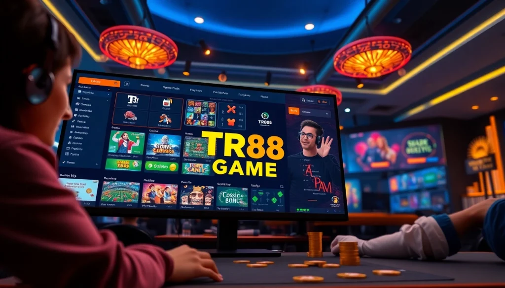 Engaging scene of TR88 Game interface showcasing a vibrant online gambling platform.