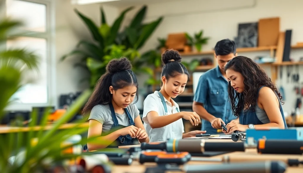 Engaged students at trade schools in Hawaii, learning skills through hands-on experience.