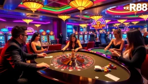 Experience the excitement of gambling at RR88 with high-stakes poker and roulette action.