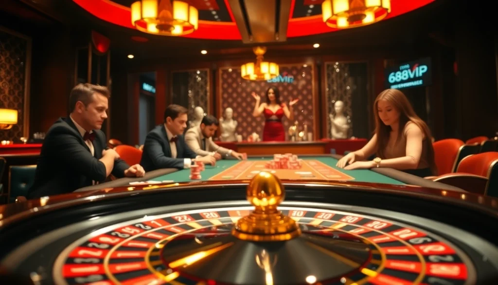 Engage in thrilling poker action at 68VIP with high-stacked chips and a vibrant atmosphere.