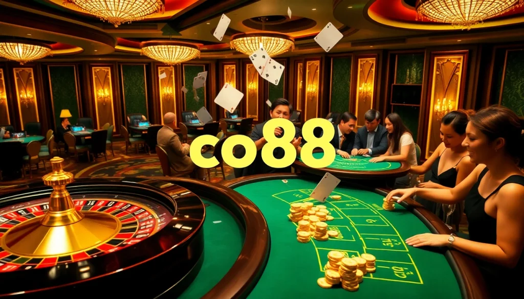 Experience thrilling co88 casino action with vibrant tables and dynamic gameplay showcasing excitement and strategy.