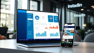 Boost engagement with an Instagram smm panel showcased on a modern workspace, featuring analytics.