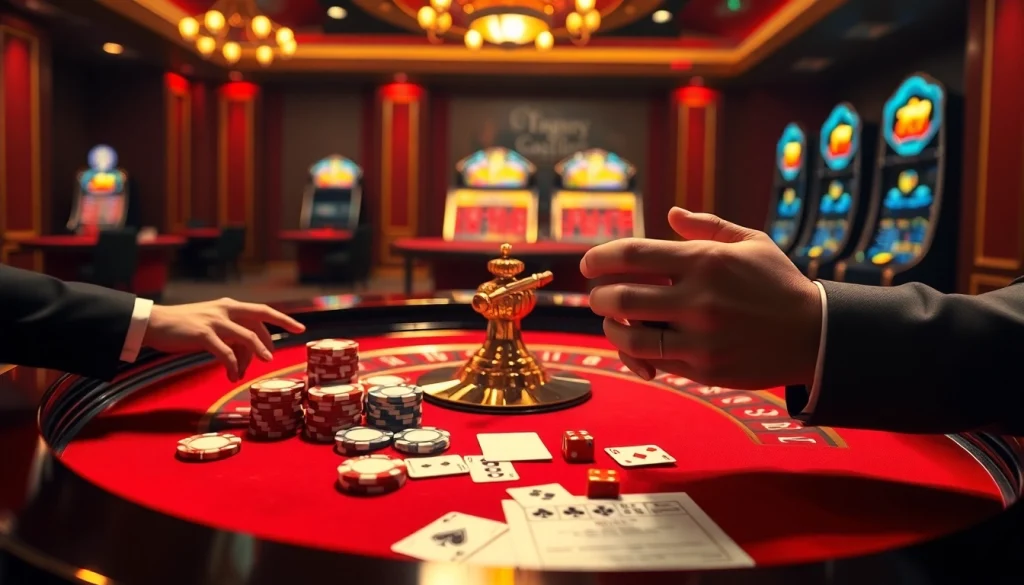 Engaging players strategize at a casino table while holding Ta 88 poker chips.