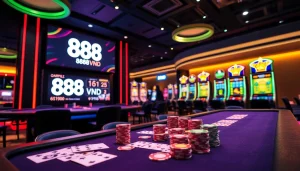 Experience the thrill of winning with 888VND in a luxurious online casino setting.