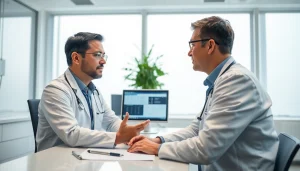 現代的なクリニック環境での包茎手術 おすすめに関する相談。専門性と患者ケアを強調。