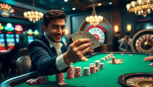 Experience the thrill of winning at Dominoqiu with vibrant poker gameplay and exciting casino elements.