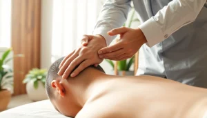 Chiropraktik Stuttgart bei einer Behandlungssitzung, die das Wohlbefinden fördert.