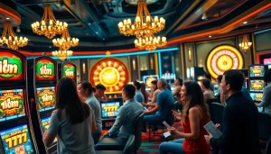 Experience excitement at idn slot 777 with diverse players engaging in vibrant slot games.