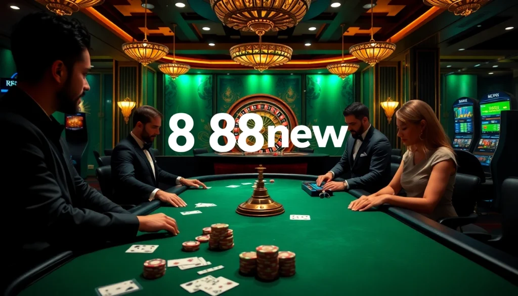 Experience the thrill of play at 888new's luxurious casino gaming table.