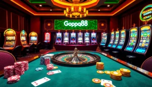 Experience thrilling casino action with Gopay88 at luxurious gaming tables and slot machines.