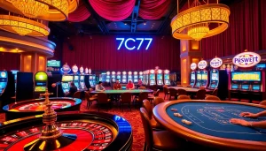 Experience high-stakes action at 7C77 casino with vibrant tables and thrilling games.