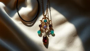 Admire a beautifully crafted Spiritual Jewelry piece with healing gemstones, radiating calmness.
