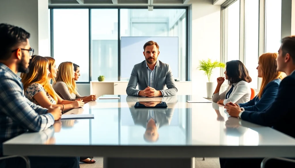 Team collaboration highlighting fractional CMO services to enhance strategic marketing.