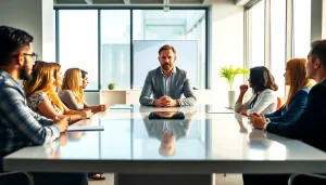 Team collaboration highlighting fractional CMO services to enhance strategic marketing.