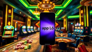 Engaging scene illustrating the app Lô Đề within a luxurious casino environment, showcasing gaming excitement.