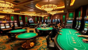 Experience thrilling gaming at Fb88 with exciting casino tables and vibrant slot machines.