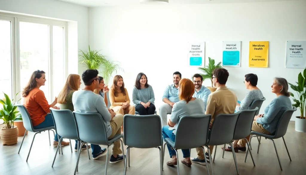 Enhance mental health awareness through a diverse workshop where individuals share and collaborate.