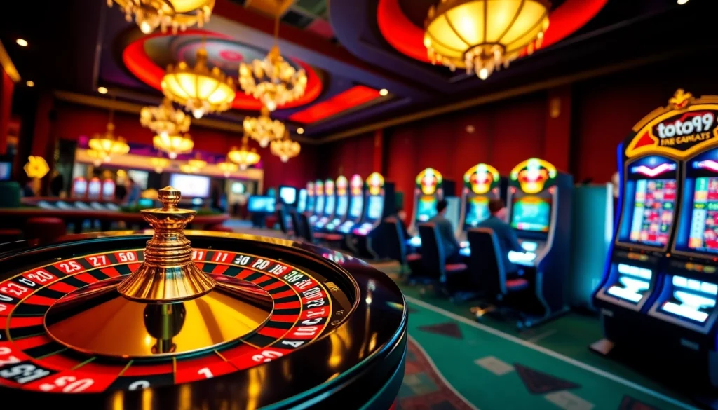 Experience exhilarating gaming at toto919 with vibrant casino visuals and gaming elements.