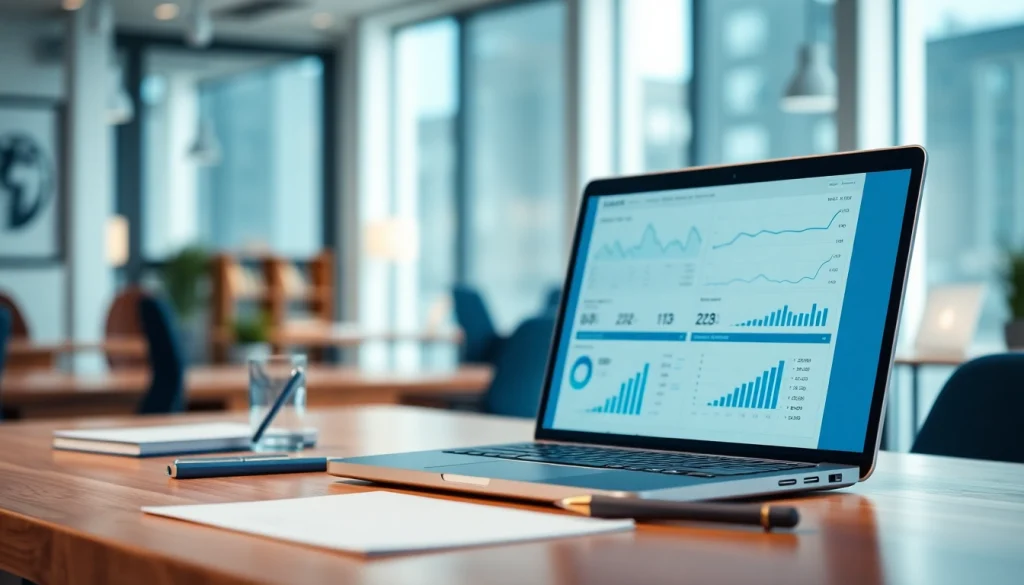 SEO preise visualized on a laptop screen, showing data analysis and pricing strategy.