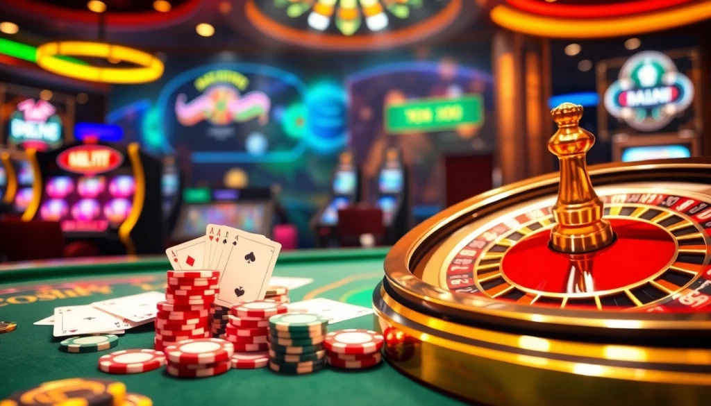 Experience the luxury of online gaming with Nhà Cái 68VIP Có Uy Tín in a vibrant casino atmosphere.
