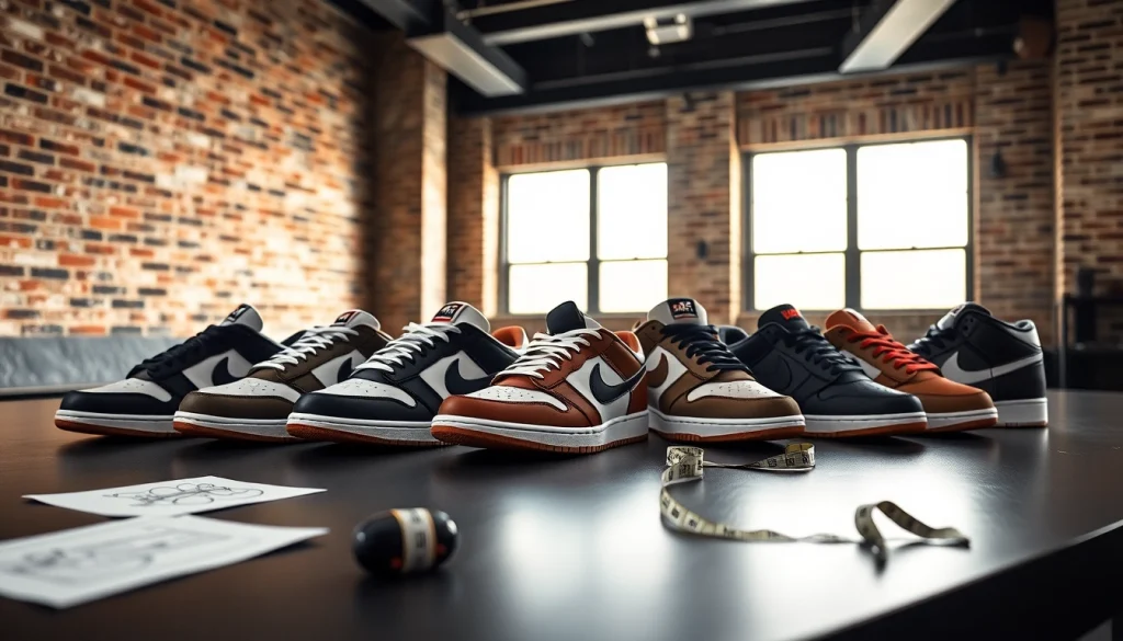레플리카 운동화를 정교하게 전시한 이미지, 스타일과 품질 강조.