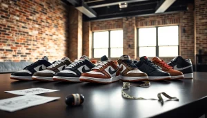 레플리카 운동화를 정교하게 전시한 이미지, 스타일과 품질 강조.