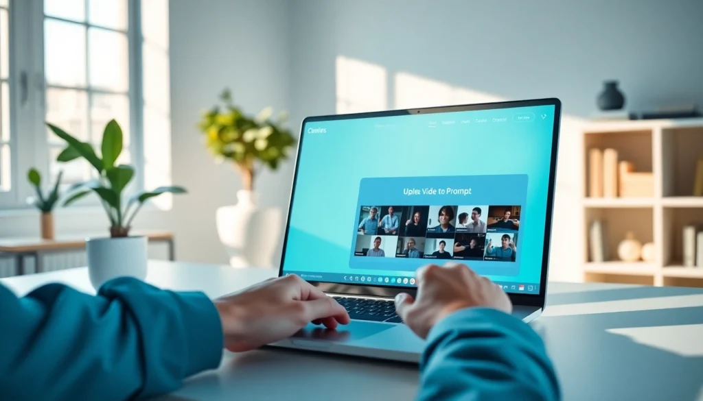 Effortlessly convert video to prompt with an innovative AI generator showcased in a modern workspace.