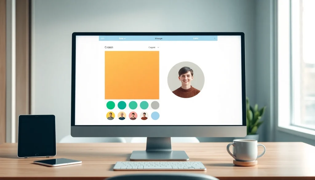 Circular photo cropping tool interface showing a circle photo with user-friendly design.